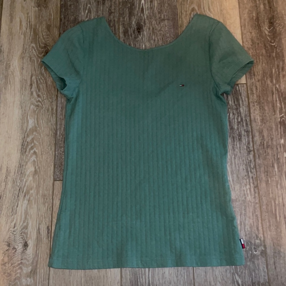 Tommy Hilfiger Boat Neck Ribbed Top